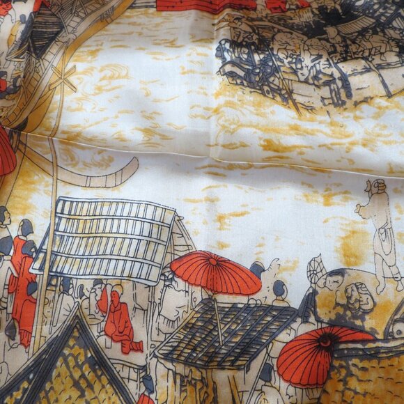 Chinese 100% silk scarf - Picture 4 of 13